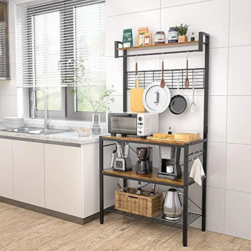 Bakers Rack for Kitchen with Large Kitchen Storage