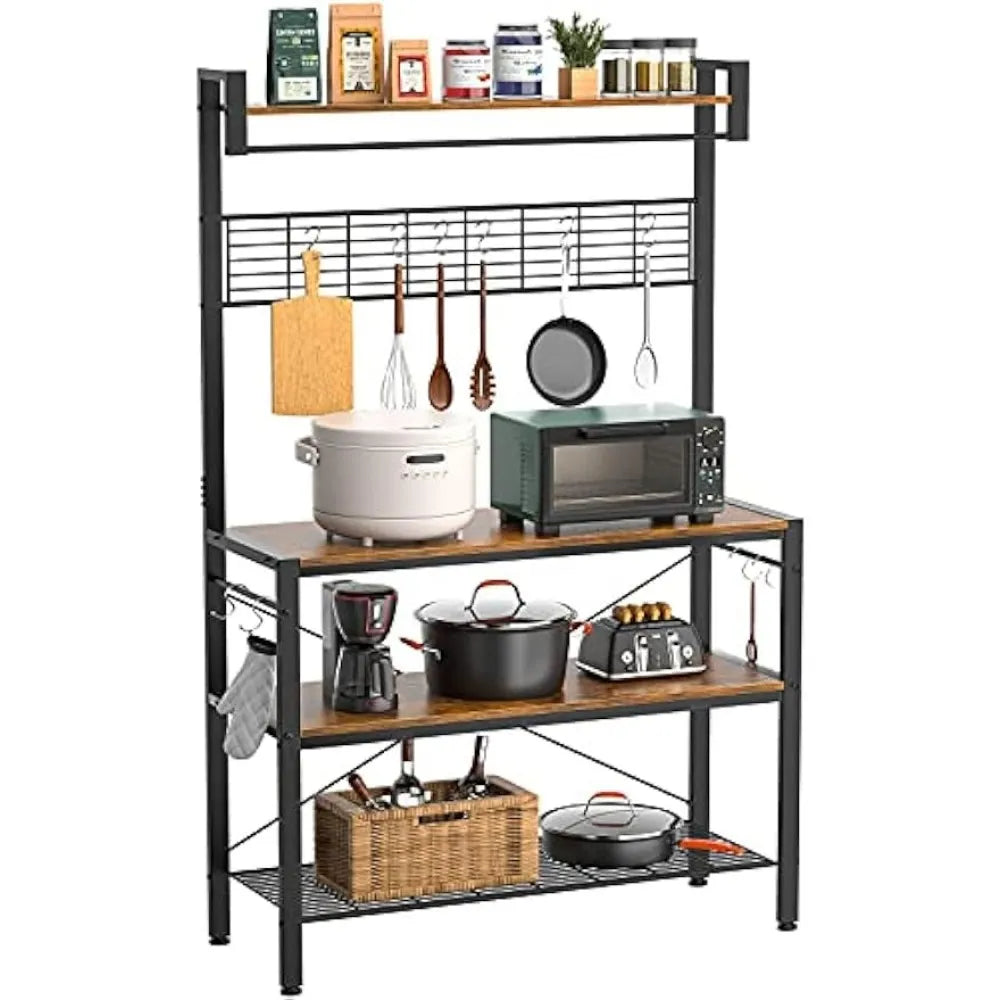 Bakers Rack for Kitchen with Large Kitchen Storage