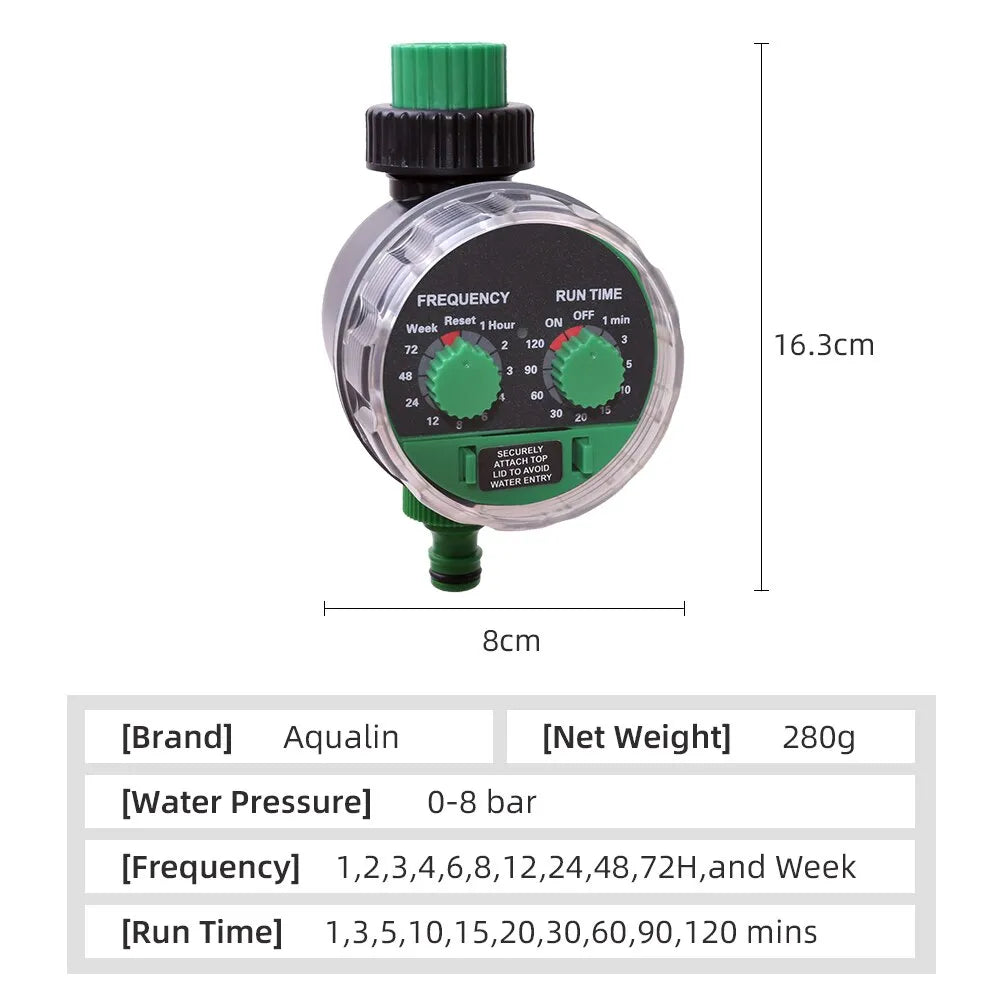 Ball Valve Automatic Electronic Irrigation Timer 0 Water Pressure Working Controller System