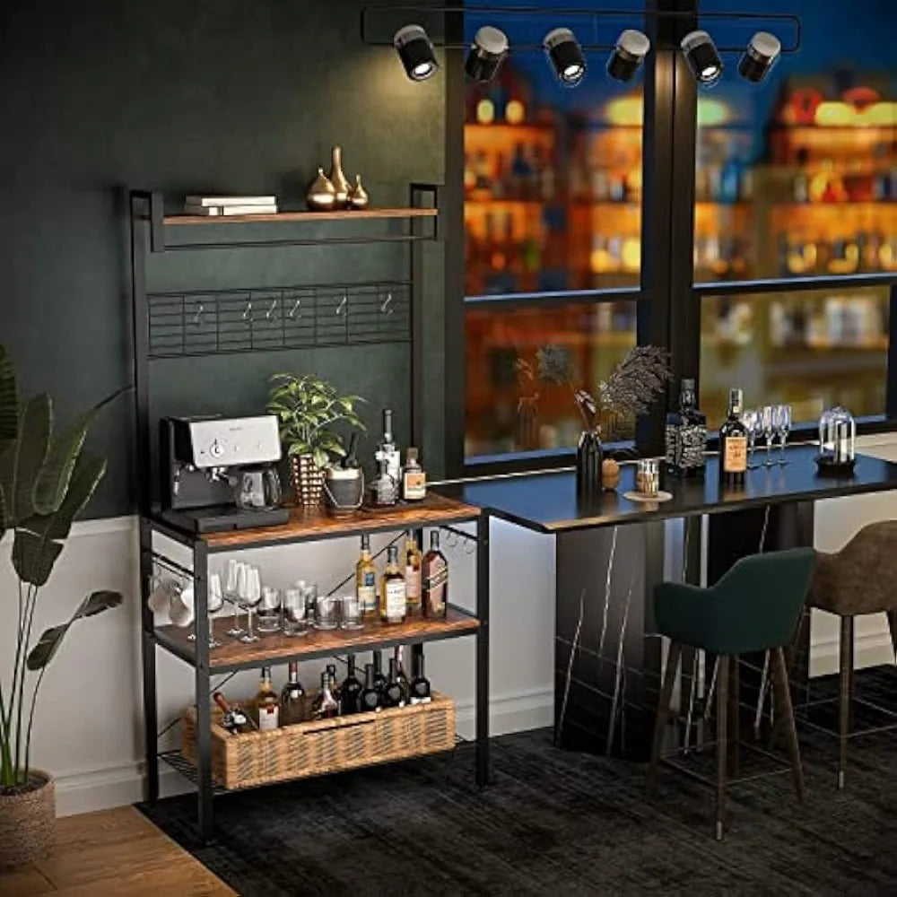 Bakers Rack for Kitchen with Large Kitchen Storage