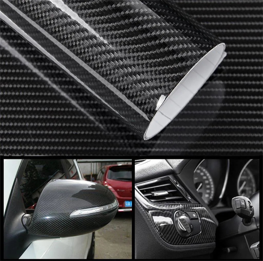 6D Car stickers Decals Styling tuning Carbon Fiber Vinyl Film Waterproof Sticker