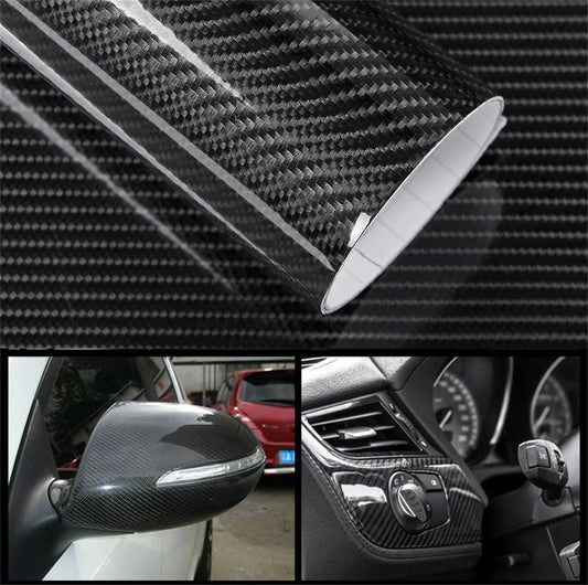 6D Car stickers Decals Styling tuning Carbon Fiber Vinyl Film Waterproof Sticker