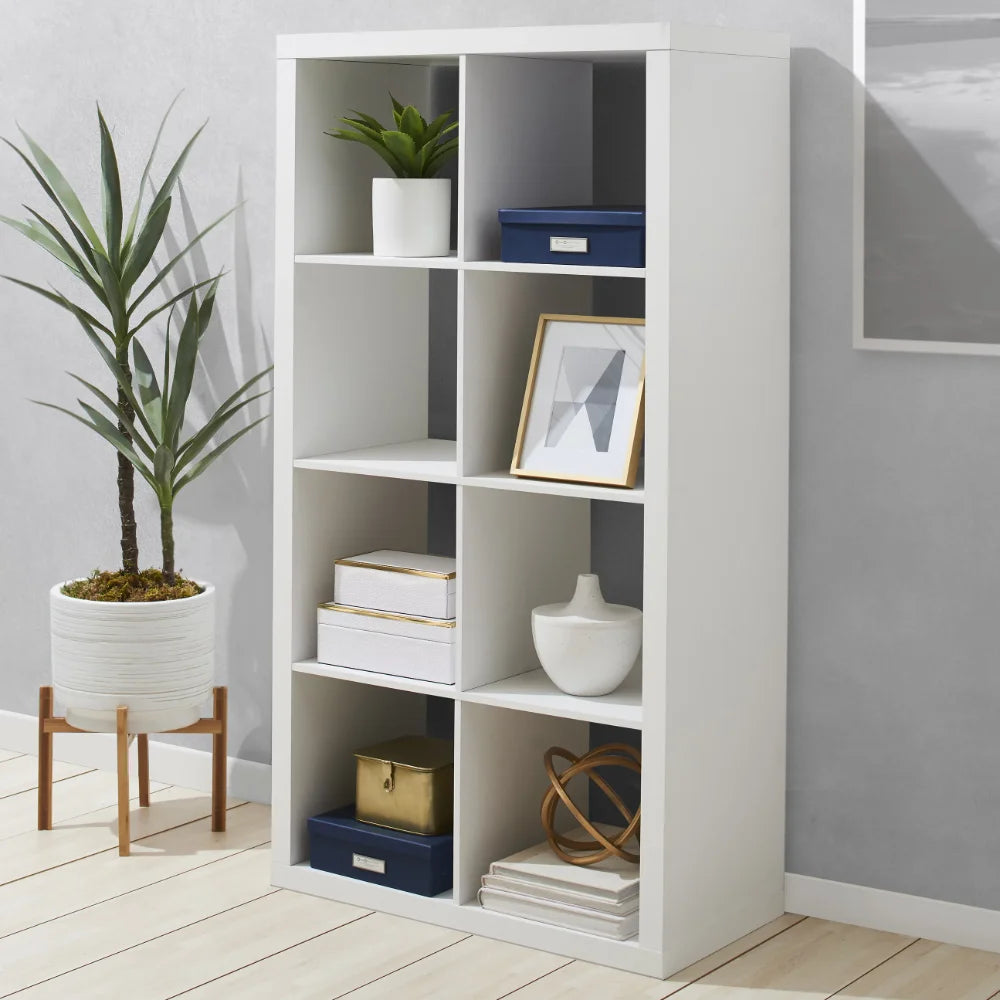 Better Homes & Gardens 8-Cube Storage Organizer, White Texture