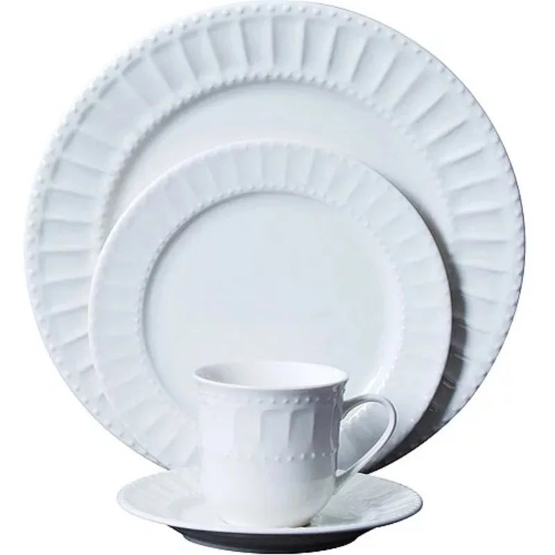 46-Piece Dinnerware and Serve ware Set, Service for 6 dishes and plates sets