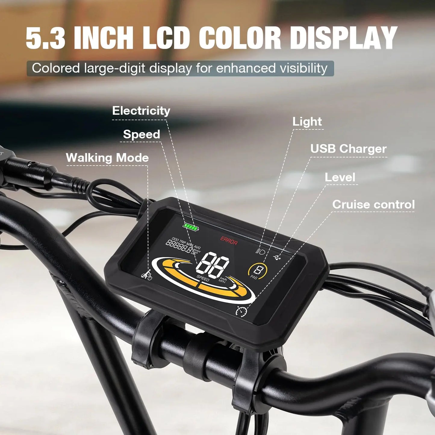 20-inch Electric 48V 750W Lithium-ion Bicycle Fat Tire Wide Tire Snow Electric Bike Beach Bike