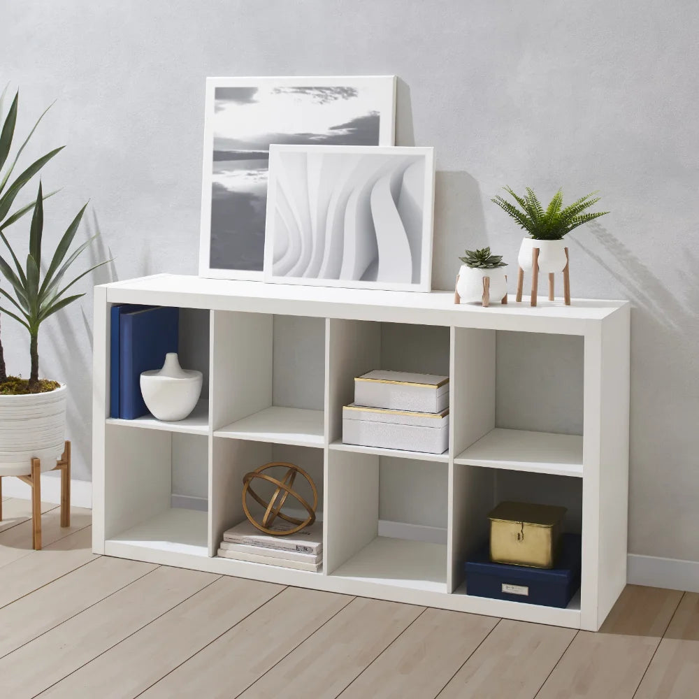 Better Homes & Gardens 8-Cube Storage Organizer, White Texture