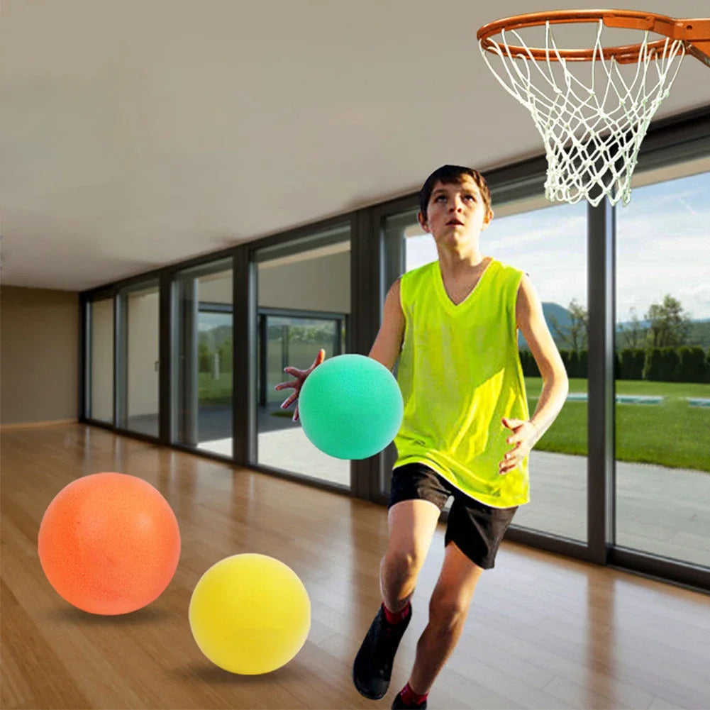 Kids High-Resilience Quiet Basketball Lightweight Mute Dribbling Basketball 3/5/7 for Various Indoor Activities